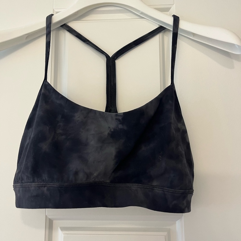 Lululemon Black Tie-Dye Bralette Sports Bra
